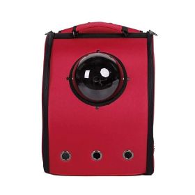 Travel Portable Breathable Pets Carrier Backpack (Color: Red, Type: Pet Supplies)