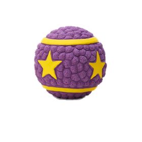 Squeaky Football Branch, Fetch and Play - Latex Rubber Dog Toy Balls, Play Chew Fetch Interactive Ball Puppies (Color: PURPLE)