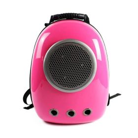 Travel Portable Breathable Pets Carrier Backpack (Color: Rose red, Type: Pet Supplies)